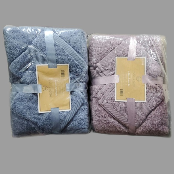 100% RINGSPUN COTTON TOWEL SET HEIDI & OAK 6-PIECE - Picture 4 of 4